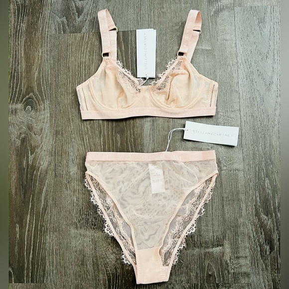 STELLA MCCARTNEY**Bea Treasuring Lace Trimmed 34B Bra & Sm. Underwear SET**$198 - Picture 6 of 8